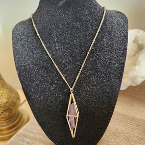 Amethyst long necklace